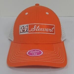 NWT Tony Stewart #14 NASCAR Mesh Snap-back Hat Bass Pro Shops Embroidered